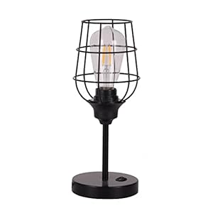 Airtwesd Verres Noir Tischlampe LED