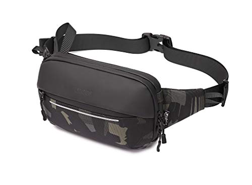 Waterproof Fanny Pack for Men Large Hip Bum Bag Waist Pack with Zipper Pockets Sling Packs Fashion Chest Crossbody Bag Causal Daypack for Travel Hiking Running (camouflage)