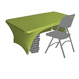 Eurmax USA Spandex Table Cover 8 ft. Fitted 30+ Colors Polyester Tablecloth Stretch Spandex Table Co