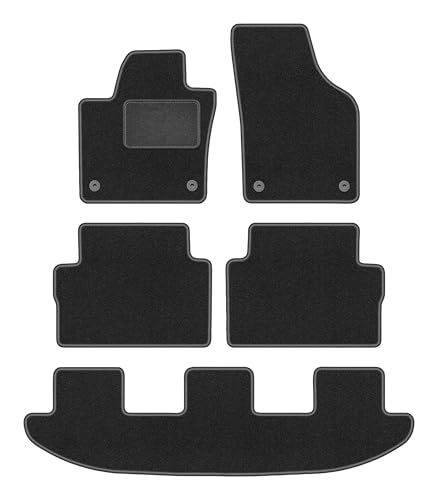 Tapis de voiture en velours Sharan II tapis de sol auto sur mesure CARLUX-GRAFIET gris