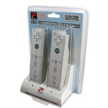 Playtech PWii006 Dual Charging Station for Nintendo Wii w/Battery Packs - Recharge 2 Wii Remotes Simultaneously!