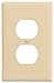 EATON Wiring PJ8V-CP-L Polycarbonate 1-Gang Duplex Receptacle Mid Size Wall Plate, Ivory