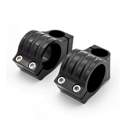 Guidon de moto universel aluminium CNC - Bracelet à clipser noir 22mm pour fourche 34mm-54mm
