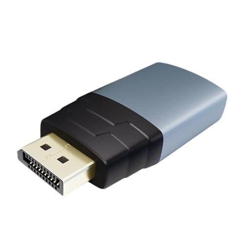 EasyULT Displayport vers Hdmi Adaptateur, 4K 60Hz Convertisseur DP Mâle vers HDMI Femelle, Compatible avec Laptop HDTV Moniteur Projecteur(Gris)