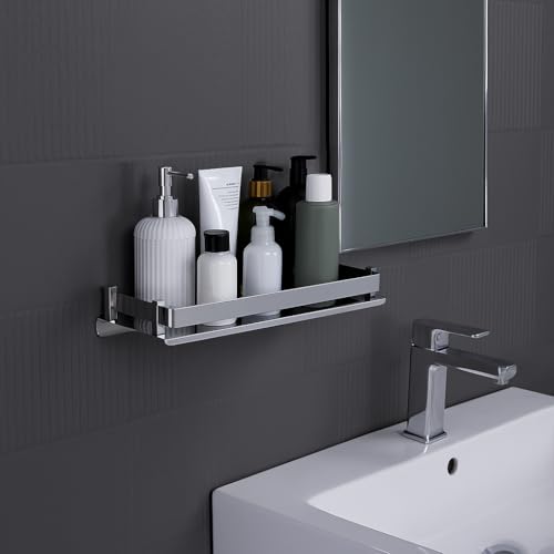 Image of ARQUIN Bathroom Shelf Organizer 5x12 Inch | 304 Grade Stainless Steel Bathroom Racks and Shelves | Wall Shelf for Bathroom Accessories Set | Storage Shelves Rack for Kitchen Shelves & Racks