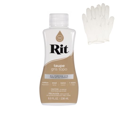 Rit Dye – Teinture liquide pour tissu pour travaux manuels, vêtements et décoration – Flacon de 237 ml – Taupe