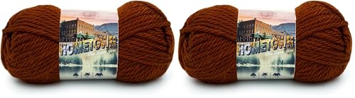 Image of Lion Brand Hometown Yarn 2-Pack, Bulky Yarn for Knitting and Crocheting, Stowe Sugar Maple