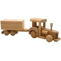 Tirelire Camion En Bois De Hêtre - 31x5x10cm, Mobile Sur Roues, Pour Enfants, Épargne Ludique