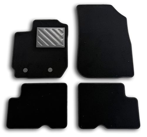 Tapis de sol sur mesure pour Dacia Duster I 2WD-4WD de 2015 à 2017, tapis de voiture antidérapants, avec talonnette en caoutchouc renforcé, boutons de fixation