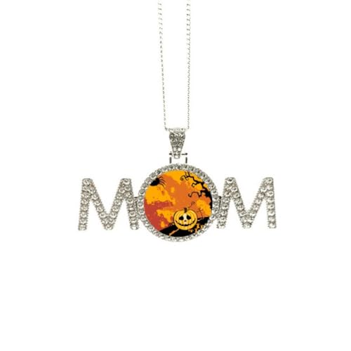 Collier citrouille Halloween taille M pour maman et grand-mère en bijoux d'anniversaire