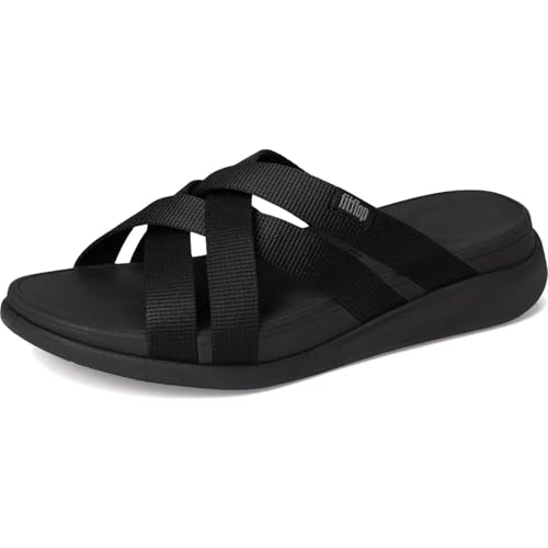 FitFlop Women's F-Mode Go Webbing Flatform Strappy Slides Wedge Sandal3