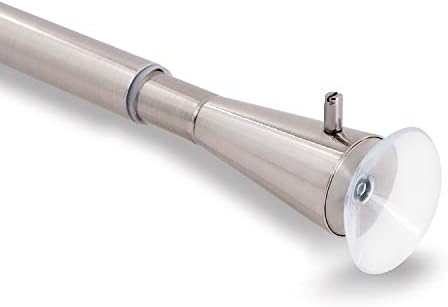 Gcurtain Curtain Rod Spring Tension Rod Adjustable Room Divider Diameter 16-19mm - Brushed Nickel/extendable length 34"-56" (86-143 cm)