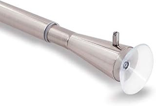 Gcurtain Curtain Rod Spring Tension Rod Adjustable Room Divider Diameter 16-19mm - Brushed Nickel/extendable length 34"-56" (86-143 cm)