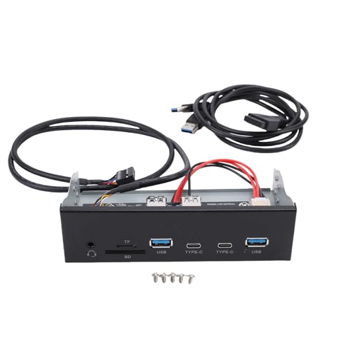 Panel frontal de unidad óptica de 5.25 pulgadas USB 3.2 con dos puertos tipo C para PC 5