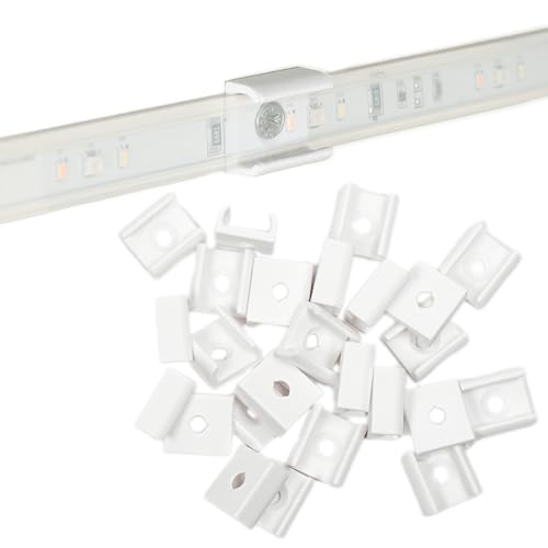 Befestigungsclips passend für Philips Hue Lightstrip V4 (25 Stk.) weiß – Sichere und unauffällige Montage Ihrer LED Stripes – Ideal für flexible Lichtgestaltung im ganzen Haus