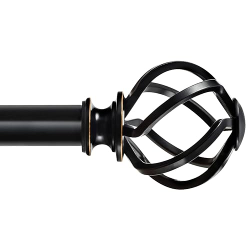 image for KAMANINA Replacement Finials for 1 or 7/8 Inch Curtain rods, Twisted C