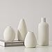 CEMABT weiße Keramik Vase Set-4 Kleine Vasen für Blumen, einzigartige Blumenvasen für Mittelstücke, dekorative Moderne Vasen für Home Decor Tisch Eingang (Weiß) MI 4 günstig Kaufen-CEMABT weiße Keramik Vase Set-4 Kleine Vasen für Blumen, einzigartige Blumenvasen für Mittelstücke, dekorative Moderne Vasen für Home Decor Tisch Eingang (Weiß)
