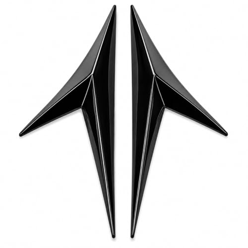 Image of SUKICHI Car Exterior Accessories Decorative Sport Styling Trim for Cars | Universal Self Adhesive ABS Exterior Enhancement | Premium Automotive Styling Panel | Black | Pack of 2 (Car Side Vent Arrow)