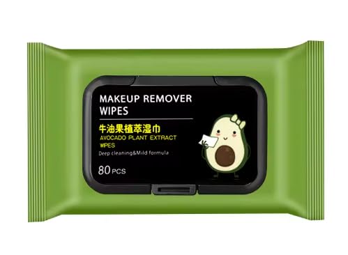 Makeup Remover Wipes with Avocado Plant Extract, Deep Cleaning, Mild Formula, 80 Pcs (PACK OF 1)-picture-37