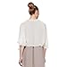 S.L. Fashions womens Poly Chiffon Shrug Jacket Blouse, Ivory, Small-Medium US