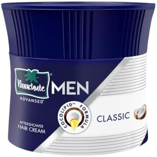 Parachute Advansed Hair Cream For Men |Hair Cream After Shower |Goodness of Coconut| Moisturizes & Strengthens Hair| For Soft, Smooth Hair| Non Sticky | 3.3 Fl.oz.