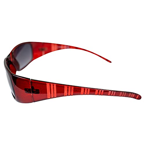 AlterImage Boardwalk Fashion Motorcycle Retro Sunglasses for Women Wraparound Red Frame w/Gradient Smoke Lenses3