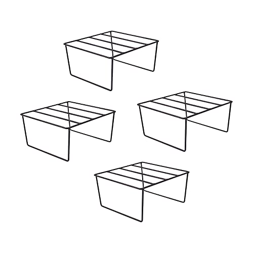 Image of NAYRA Black Color Strong Stylish Design Legs Metal Square stands For Plant Pot Flower Pot For Planter indoor and Outdoor (Square Stand -4)