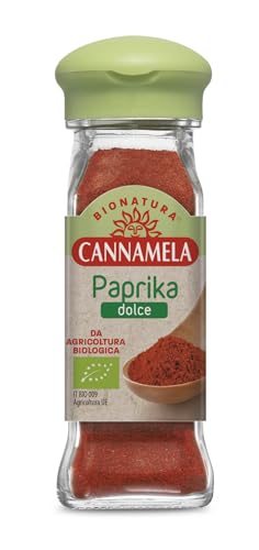 Cannamela - Linea Bionatura, Paprika Dolce Bio, Confezione da 50g. Ideale per carni, patate, zuppe, cereali e legumi