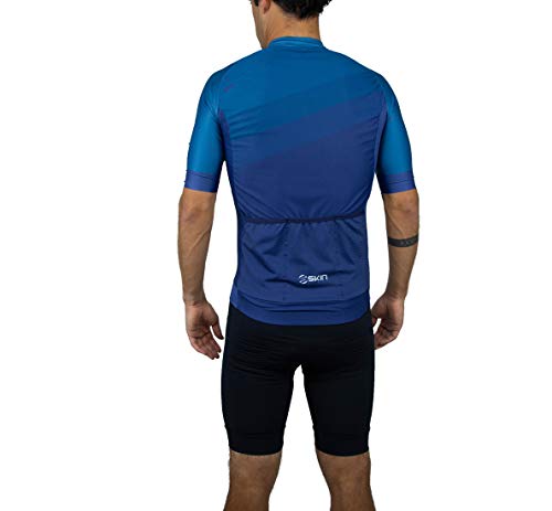 Camisa Ciclismo Uniforme Oggi Skin Manga Curta Woom Supreme (Azul Skin, G)
