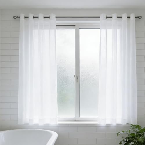Voilage Blanc pour Bloquer les Reflets du Soleil et Protéger des Regards - 2