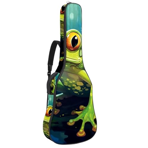 Sac pour guitare acoustique étanche à motif grenouille pour musiciens nomades urbains