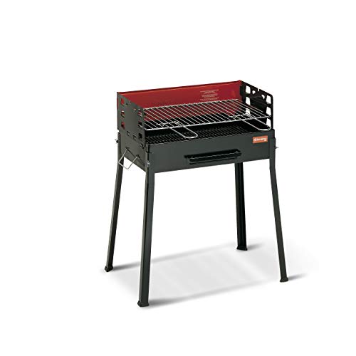 Ferraboli Famiglia Parrilla Carro Carbón vegetal Negro - Barbacoa (Parrilla, Carbón vegetal, Carro, Parrilla, Negro, Rectangular)