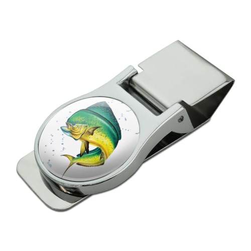 GRAPHICS & MORE Dorado Mahi-Mahi Fishing 5 Satin Chrome Plated Metal Money Clip