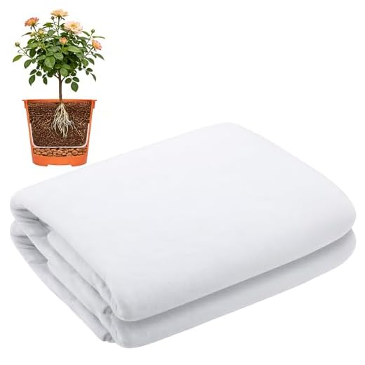 GIONAR 4m x 1.5 m Filtervlies für Pflanztöpfe -Schneidbar Plüsch für Blumentöpfe -150g/m² Pflanzkübel Unkrautvlies-Topfpflanze Verhindert Staunässe