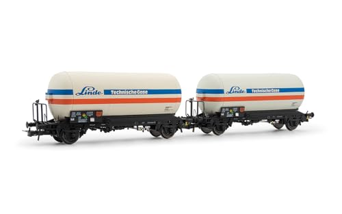 Rivarossi HR6643 coffret de wagons-citernes Linde pour animer les zones industrielles HO