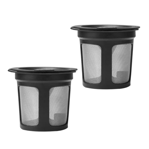 OHPHCALL Filtros Reutilizables para Café 2 Piezas, Capacidad 53 Ml, Color Negro, Material Pp, Fácil de Limpiar, Adecuado para Cafeterías y Uso en Casa
