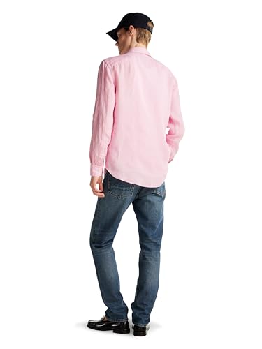 Image of Tommy Hilfiger Men's Long Sleeve Casual Linen Button Down Shirts in Regular Fit