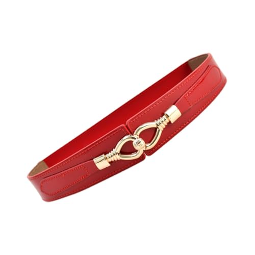 Ceinture pour femmes en PU sélectionné : l'éclat du rouge rétro chic