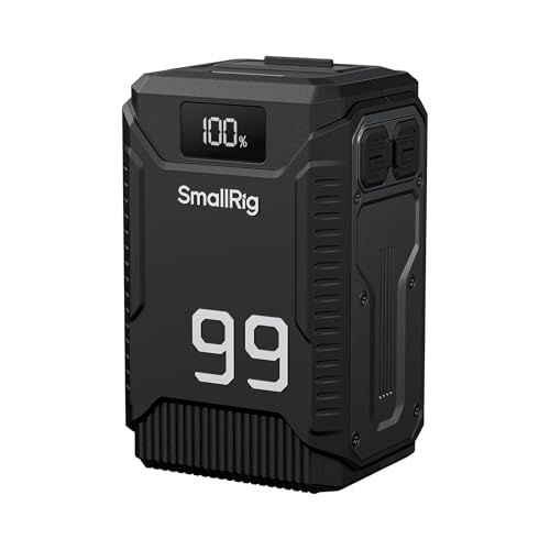 Image of SMALLRIG V Mount Battery T99, 99Wh /6800mAh V-Mount Battery with 7 Ports, 100W 2H Dual USB-C Fast Charge, 1.8m (5.9ft) Drop-Proof, IP54 Water /Dust Proof, Rear LED, for Camera, Camcorder, Monitor, Light