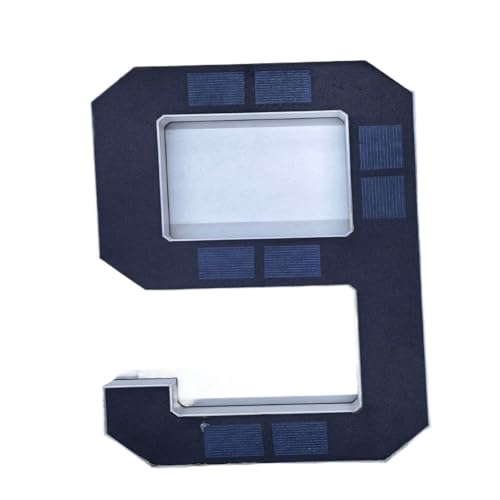 Placa de número de casa iluminada con tecnología solar y resistencia exterior 7