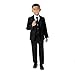 Spring Notion Big Boys' Modern Fit Dress Suit Set 12 Black