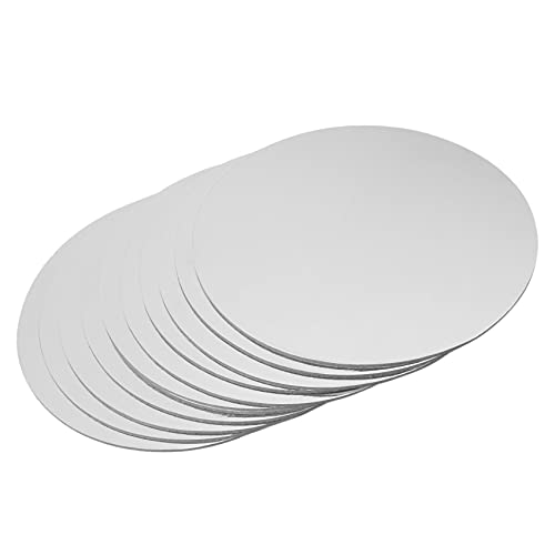 Iyalezirk - Tabla de cortar redonda (10 unidades, espuma antiadherente, papel círculo, base de cartón, espuma, papel para magdalenas, bandeja para pasteles, bandeja