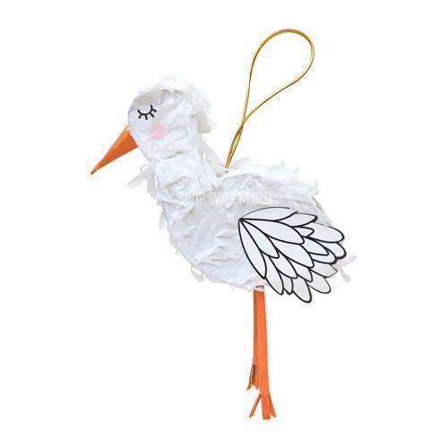 Baby Shower Games Baby Shower Decorations for Girls or Boys Stork Pinata to Fill with Party Favors 9 Inches