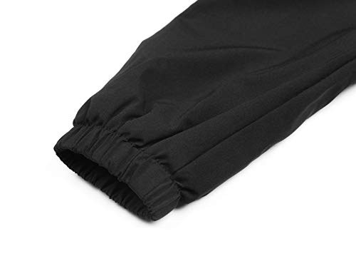 Jingle Bongala Kids Waterproof Rain Jackets Lightweight Raincoats Fleece & Knitted Lining Hooded Windbreaker For Boys Girls-Fleece-Black Greyl-130 #TOP6