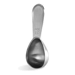 Coffee Scoop: U-Taste 18/8 Stainless Steel Measuring Coffee Scoop 2 tablespoon, Short Handled Measure Scooper for Ground Coffee, Bean in Canister (Silver, 2Tbsp/30ml)