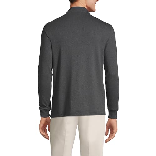 Lands' End Men's Long Sleeve American-Grown Supima Cotton Polo Shirt