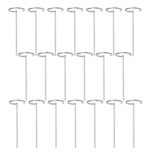 Spiedini in metallo per friggitrice, spiedini per friggitrice, 20 pezzi verticali riutilizzabili – spiedini per barbecue in acciaio inox per grigliare, spiedo riutilizzabile per carne, gem