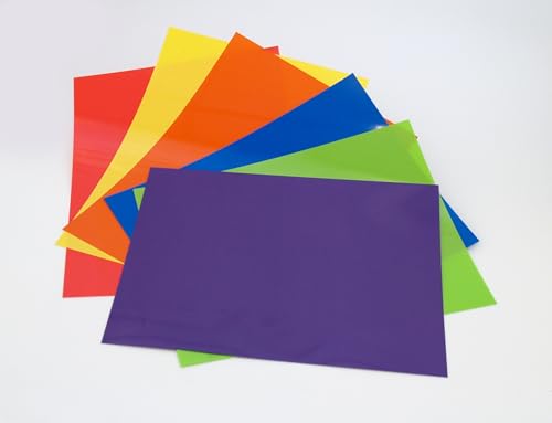 Image of Grafix Shrink Film - Assorted Bright Opaque Colors 8.5 inchx11 inch Sheets, Design Your Art and Shrink It to Create Jewelry, Embellishments, Paper Crafts, Gift Tags, Ornaments and More, Pack of 18