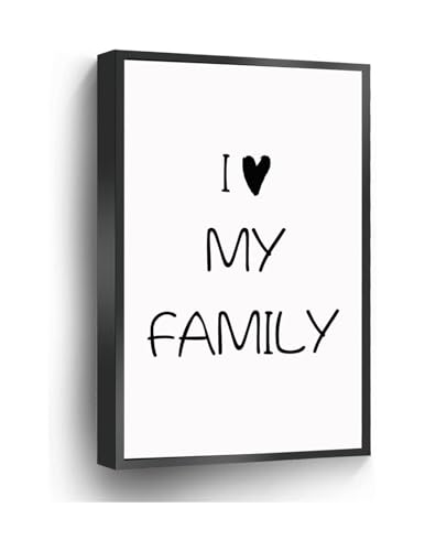 Lámina I Love My Family con marco para llenar de amor y calidez las paredes de tu hogar