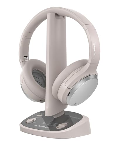 Avantree Crescendo 3D – 3D Surround Sound Wireless TV Headphones with Cinema Mode, HDMI ARC Passthrough for Soundbar, 60H Playtime, Replaceable Battery, Works with HDMI ARC, Optical, AUX or Smart TVs